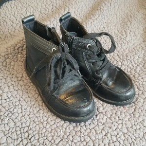 Children's Place Boys Black Boots 9